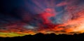 Aerial, Panoramic Sunset View Over Tubac Arizona