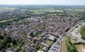 Drone aerial scenery of Sandwich village in Kent United Kingdom. Top view scenery of villages