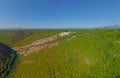 Necven medieval fortress remains on the west side of mountain Promina in Croatia Royalty Free Stock Photo