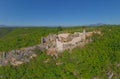 Necven medieval fortress remains on the west side of mountain Promina in Croatia Royalty Free Stock Photo