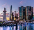 Sydney Harbour and City Skyline of Darling Harbour and Barangaroo Australia Royalty Free Stock Photo