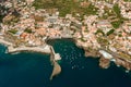 Drone aerial view of Camara de Lobos, Madeira island, Portugal. Royalty Free Stock Photo