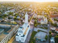 Drone aerial view of Christ`s Resurrection Church