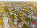 Drone aerial view of Christ`s Resurrection Church