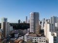 Drone aerial view of cityscape of Salvador, Bahia, Brazil. Aerial view of buildings Royalty Free Stock Photo