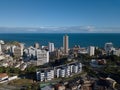 Drone aerial view of cityscape of Salvador, Bahia, Brazil. Aerial view of buildings Royalty Free Stock Photo