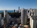 Drone aerial view of cityscape of Salvador, Bahia, Brazil. Aerial view of buildings Royalty Free Stock Photo