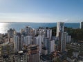 Drone aerial view of cityscape of Salvador, Bahia, Brazil. Aerial view of buildings Royalty Free Stock Photo