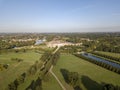 The drone aerial view of  Hampton court palace Royalty Free Stock Photo