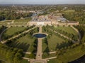 The drone aerial view of  Hampton court palace Royalty Free Stock Photo