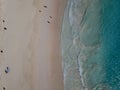 The drone aerial view of horseshoe bay beach,Bermuda Royalty Free Stock Photo