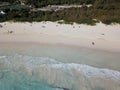 The drone aerial view of horseshoe bay beach,Bermuda Royalty Free Stock Photo