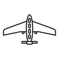 Drone aerial view icon outline vector. Smart digital map