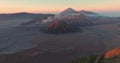 Drone aerial view 4k of Beautiful Bromo Mountain from Seruni Point.indonesia.