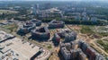 Drone aerial view modern building Residential complex Respublika, construction Royalty Free Stock Photo