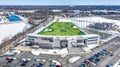 A drone view of TopGolf in Naperville, IL Royalty Free Stock Photo