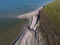 Drone photo of a beach