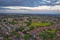 Drone Ariel photograph of typical housing in the United Kingdom