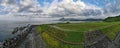 Drone Ariel view of The Chaojing Park coastline, located on the north coast of Keelung,