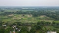 Drone Birds Eye View of natural landmark of urban landscape skyline Farming landmark Royalty Free Stock Photo