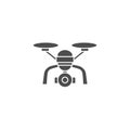 drone black solid style icon vector illustration