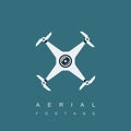 Drone with camera, aerial photography or footage concept