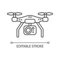 Drone camera linear icon