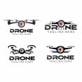 Drone Camera Logo Vector Set