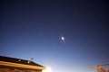 drone-captured image of a meteoroid in a clear night sky