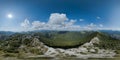 Complete 360 Aerial Panorama from Ljubicko Brdo, Baske Ostarije, Croatia