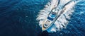 Drone Captures Luxury Speed Boat Racing Across Deep Blue Aegean Sea