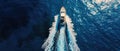 Drone Captures Luxury Speed Boat Racing Across Deep Blue Aegean Sea