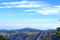 drone captures mountain tops