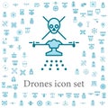 drone with chemical elements icon. drones icons universal set for web and mobile Royalty Free Stock Photo