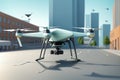 Drone On City Runway 041125 Royalty Free Stock Photo