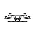 Drone color line icon. Smart agriculture