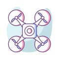 Drone Color Vector icon which can easily modify or edit Royalty Free Stock Photo