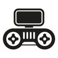 Drone control joystick icon simple vector. Mobile smart remote