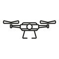 Drone control vehicle icon outline vector. Ai robot camera