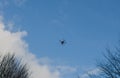 Drone is controlled and fly in the air Royalty Free Stock Photo