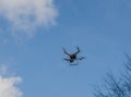 Drone is controlled and fly in the air Royalty Free Stock Photo