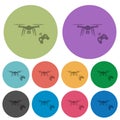 Drone controlling color darker flat icons