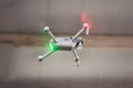 Drone copter with digital camera make photo and video