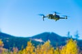 The drone copter flying Royalty Free Stock Photo