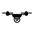 Drone copter vector icon. Drone copter illustration logo.