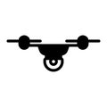 Drone copter vector icon. Drone copter illustration logo.