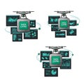 Drone Data Analytics and Management System Royalty Free Stock Photo