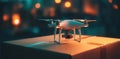 Drone Deliver Packages with Speed and Efficiency for Logistics Technology Royalty Free Stock Photo