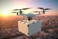 Drone Delivered the Parcel From the Sky Created with Generative AI Technology