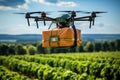 The drone delivers agricultural products